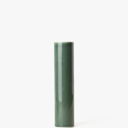 Jarrón tubo verde